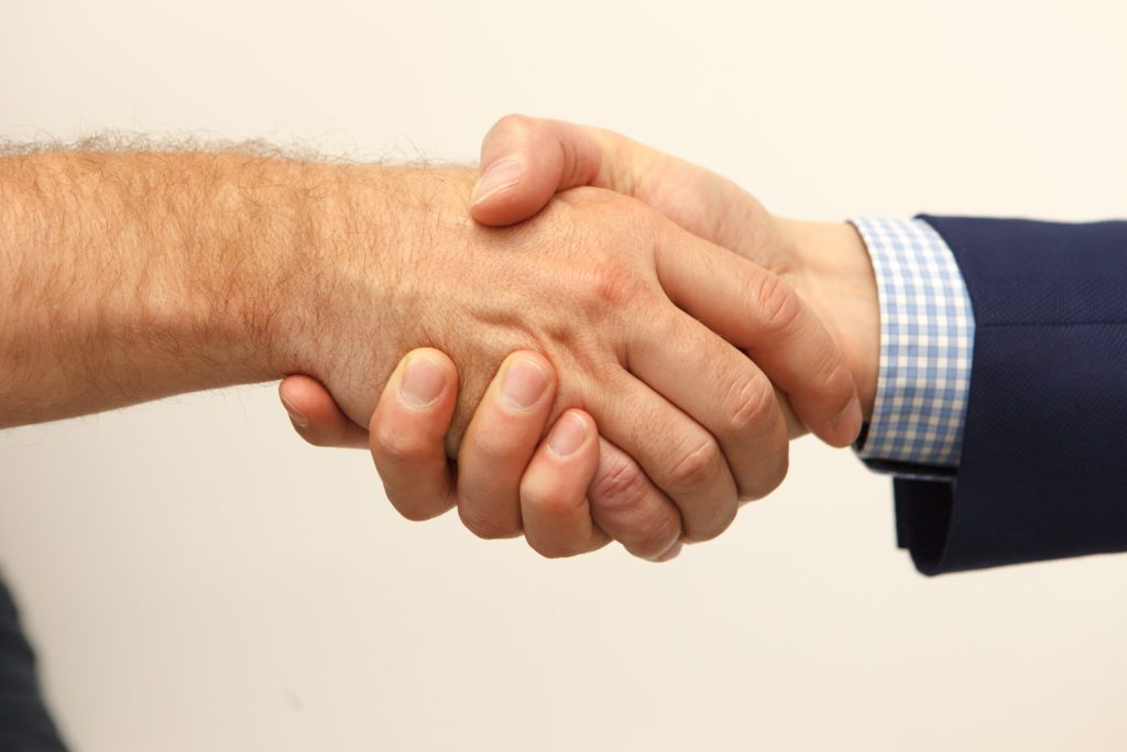shaking hands with a Southlake personal injury attorney